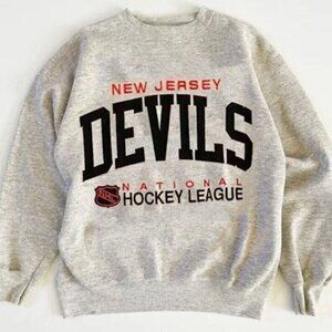 Vintage New Jersey Devils Sweatshirt, NJ Hockey Shirt, Ice Hockey Tee, National